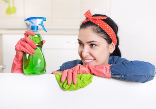 Final stage of a safe and controlled carpet cleaning service