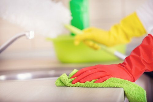 Deep hot water extraction cleaning in a Shoreditch office space
